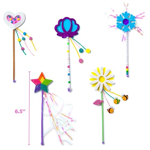 Craft-Tastic Make Your Own Little Magical Wands – Everything Included for 5 Fun DIY Magic Wands Art & Crafts Projects - Ages 4+ - image 4