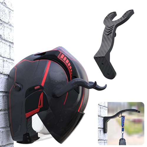 Étagère murale pour casques évitant les chutes support métal robuste - 5