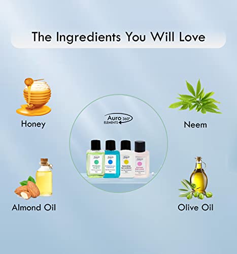 Image of Auro 360 Bulk Hotel Amenities | Toileties For Hospitality | Trvel Size Mini Shampoo and Conditioner | Hotel Shampoo | Nourishing | Biodegradable | Supplies for Guests | 30ml | 25pc Shampoo / 25pc Conditioner