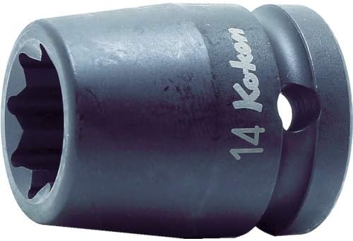 Ko-ken 14415M-17 1/2 Sq. Dr. Socket 17mm Double Square Length 38mm