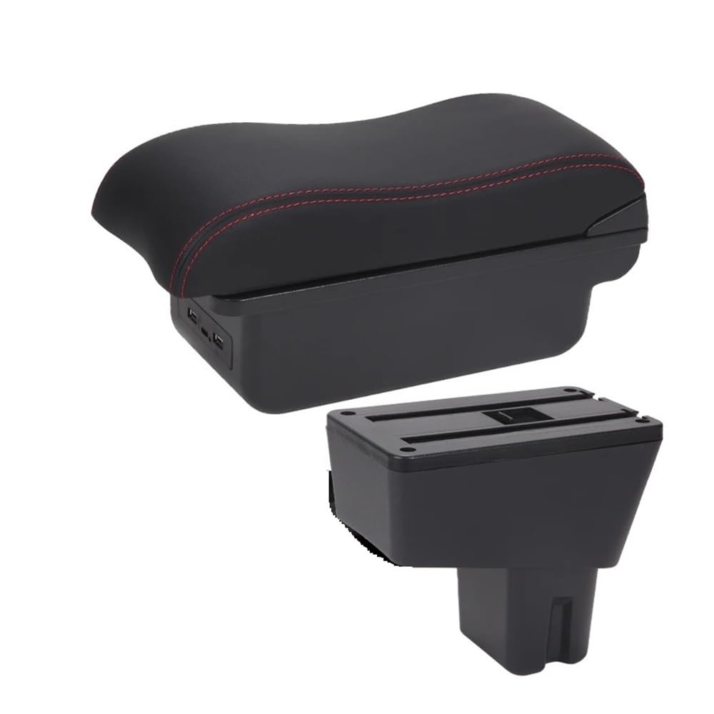 Yulegudi B1 Black Red 3Usb Car Armrests For Citroen For C3 For C4