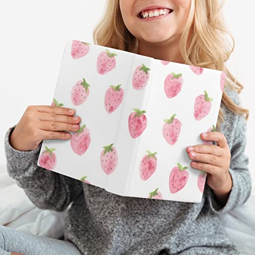Dreaweet Strawberry Book Cover Protectors for Textbook Paperback up to 9x11 inch, Washable Reusable Protective Book Holder Case Covers for Adults Teenagers - Thumbnail 3