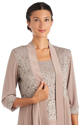 R&M Richards Women's Plus Size Lace Pant Set2