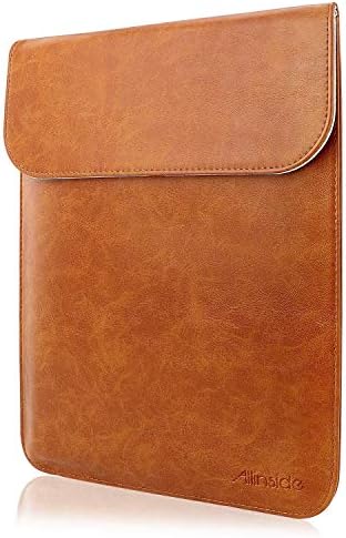 Allinside 11-12" Laptop Sleeve Compatible with MacBook Air 11 / MacBook 12, PU Leather Laptop Case, Brown