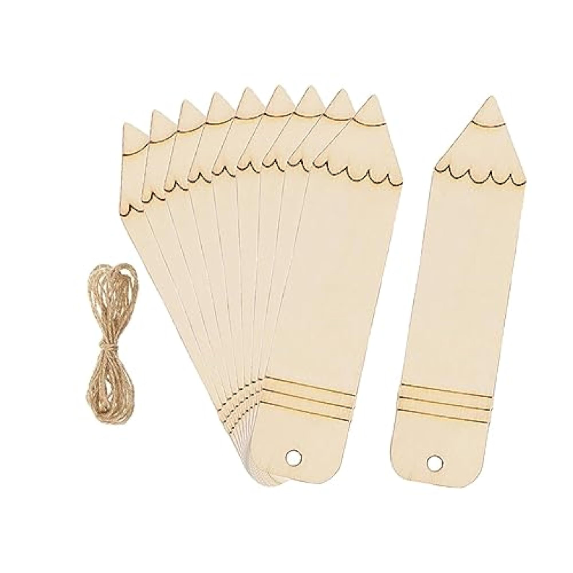 10 Wood Cutouts Pencil Crafts Chips for Kindergarten Parties