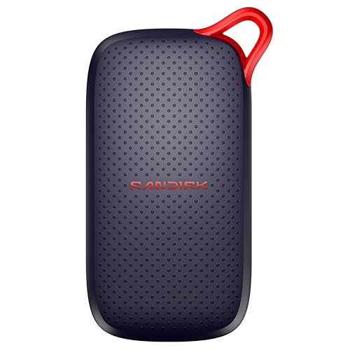 Image of Sandisk 500GB Portable SSD - speeds up to 1000 MB /s - Up to 2-Meter Drop Protection, Pocket-Sized - USB Type-C, Compatible with Laptops and Tablets- Black - SDSSDE31-500G-G25