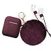 Airpods Case - Bluewind Drop Proof Air Pods Protective Case Cover Silicone Skin, with Cute Fur Ball Airpods Keychain/Strap, Portable Apple Airpods Accessories (Burgundy)