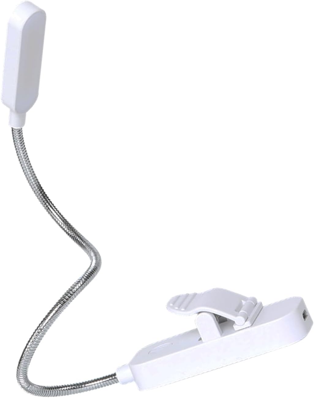 Zerodis LED Clamp/Holder on Book Light, USB Rechargeable, Stepless Dimming, Gooseneck Design, Eye Caring Reading Lamp for Bedroom, Office (Type 1 (8 LEDs))