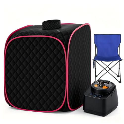 FniOk Portable Steam Sauna at Home, 9 Levels Heating, Sauna Tent for Home with Steamer and Folding...