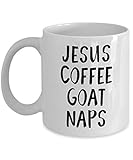 NA Kaffeebecher Ziege Religiöse Jesus Kaffeeziege Bibel Christliches Tier Haustier Besitzer Einzigartige Neuheit Geschenkbecher