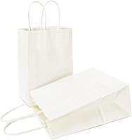 Vista 45 de AZOWA Bolsas de regalo Mini bolsas de papel kraft con asas (4 x 2.4 x 6 pulgadas, negras, 25 unidades)