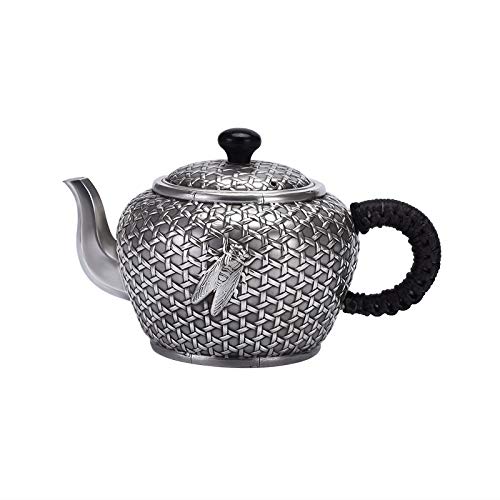 No-Branded Teiera d'Argento hkrstssxj Pure Silver Silver Teapot Home Teakettle Vecchia Cerimonia Teiera Set di Acqua…