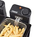 Princess Doppia friggitrice 183028 Black elettrica, 3600 W, Acciaio, Nero - 6