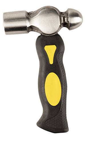 Metal Stamping Hammer - Jewelers Hammer for Leather Making, Jewelry Making, Carbon Steel-Head Hammer, Black and Yellow, 6.3 x 4 x 1.25 Inches