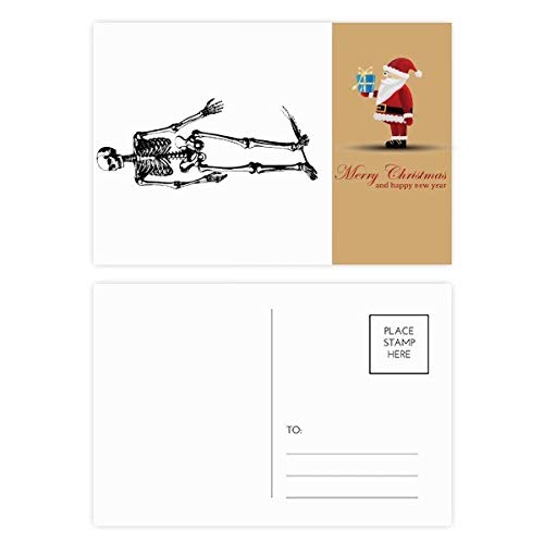 Cartes postales Noël squelette humain à offrir aux amateurs de papeterie