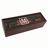 Executive Gift Shoppe | Split Monogram Single Bottle Wine Presentation Box with See-Through Lid