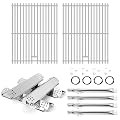 Adviace Grill Replacement Parts for Nexgrill 720-0830H, Nexgrill 720-0783E 720-0783EH, Grill Heat Plates, Burner Tubes and Igniter, Grill Grates for Home Depot Nexgrill 4 Burner 720-0830H
