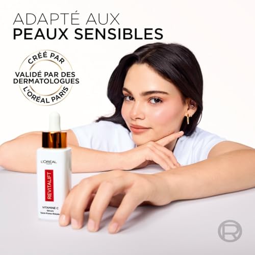 L’Oréal Paris – Sérum 12% Vitamine C Pure + Acide Salicylique + Vitamine E – Antioxydant & Anti-Âge – Teint irrégulier, Pores et Ridules – Flacon Anti-UV – Revitalift Clinical – 30 ml