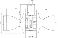 Vista 2 de Design House 728345 - Pomo universal con llave para puerta de entrada de 6 vías (latón envejecido)