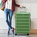 Hard Shell PC Carry on Cabin Approved 20'' Lightweight Suitcase Luggage Trolley with 4 Spinner Wheels TSA Combination Lock Suitcase Approved by Over 100+ Airlines (Green)