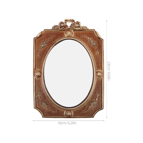 Miroir nœud petit miroir mural 24x16 cm rétro orné pour coiffeuse et salon