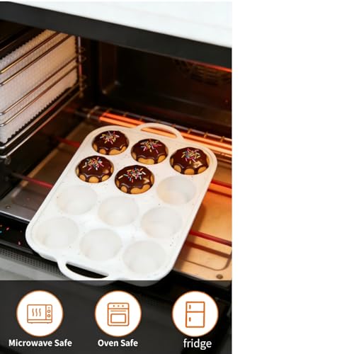 Silicone Muffin Pan, Nonstick Cupcake Baking Tray, Muffin Tin for Baking by WIQVFYHO - Used condition - Image 5