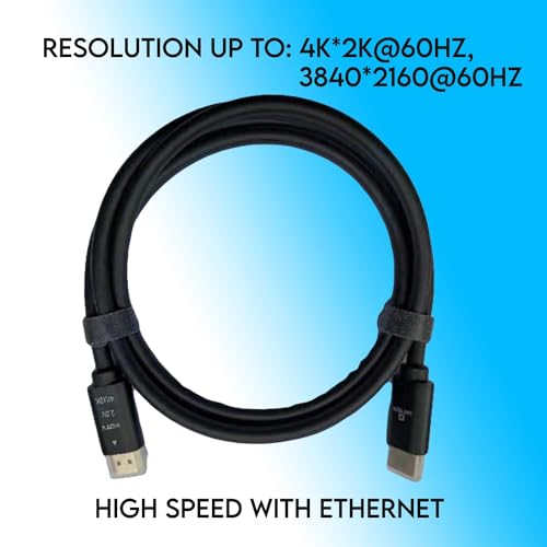 Image of ELECTRO WOLF 4K HDMI Cable v2.0 with Ethernet, 3D /4K@60Hz Ultra HD Resolution,18 GBPS Transmission High-Speed, Compatible with All HDMI Devices Laptop Desktop TV Set-top Box Gaming Console (1.5 Meter)