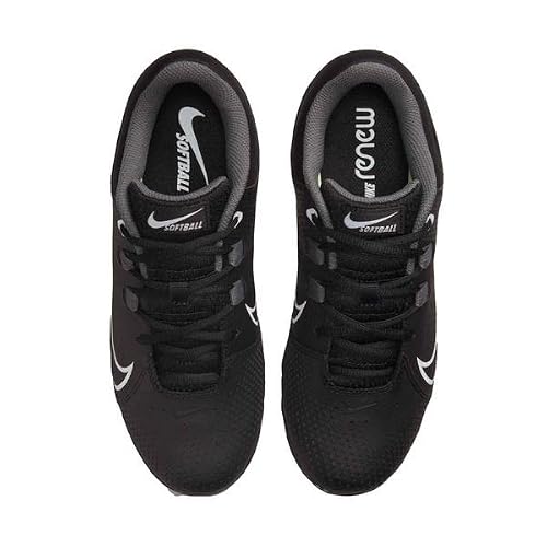 Nike Hyperdiamond 4 Pro Black/White/Dark Grey Women's Softball Cleat Sz 8 #TOP3