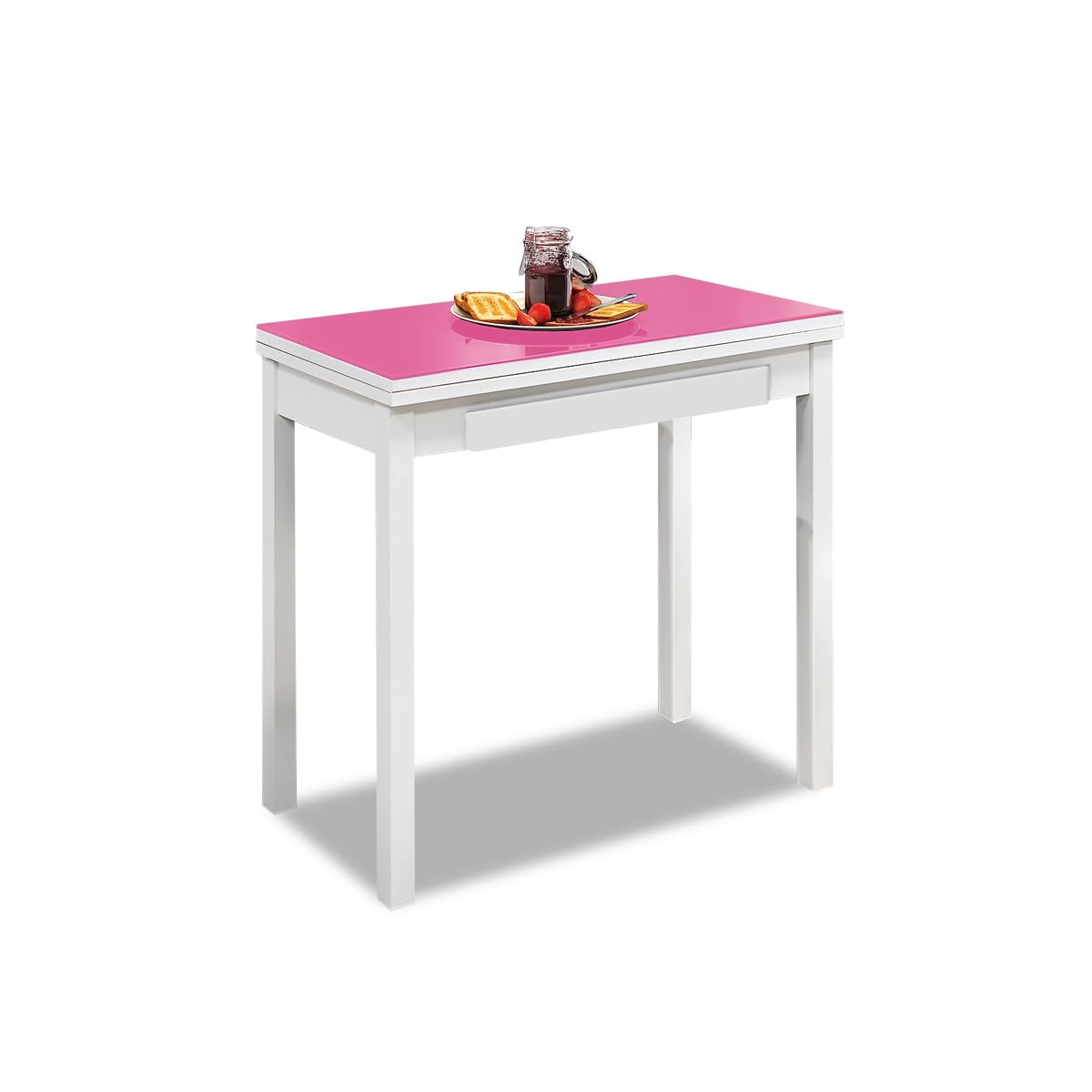 Table de cuisine fuchsia 80x40 cm ASTIMESA table gain de place métal