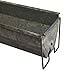 Creative Co-Op Metal Trough Container with Distressed Zinc Finish
