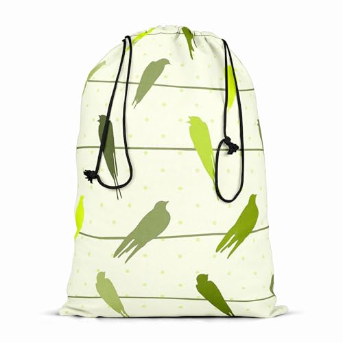 Image of ArtzFolio Colorful Birds On Wires | Reusable Sack Bag | Bag for Gym, Storage, Vegetable & Travel