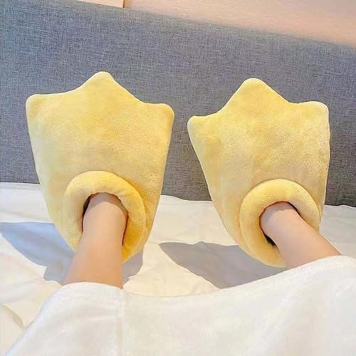 Duck Slippers, Duck Feet Slippers Cartoon Duck Slippers Adult Novelty Cute Plush Animal Slippers Fuzzy Warm House Shoes (8.5-10 Women/7.5-9 Men, C)3