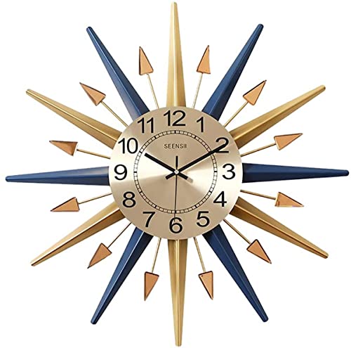 XYYMC Reloj de Pared Grande Sunshine Diseño Moderno Decoración del hogar Reloj de Pared silencioso para Sala de Estar Dormitorio Cover