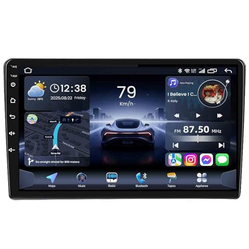 Genérico Autoradio Android Touch Screen per Opel Zafira B Astra H 2005-2014 Car Stereo Radio multimediale da 9 pollici con Carplay Android Auto/Bluetooth/WiFi/4G/FM RDS Radio(4core (2G+32G))