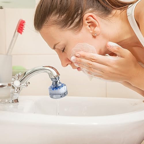 Sink Water Filter Faucet, Faucet Filter, 360° Rotating Faucfilters Purifier Kitchen Tap Filtration Removes Chlorine Fluoride Heavy Metals Hard Water For Home Bathroom & Kitchen(2 Pcs) #TOP3