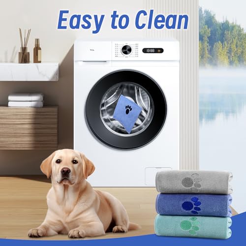 QYRDBGY Hunde Handtuch, 3 Stück Handtuch Hund 75 x 35cm Mikrofaser Hundehandtuch Extra Saugfähig Handtücher Hund für Kleine Mittelgroße Große Hunde Oder Andere Haustiere