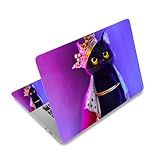 ARTSO 12 13 14 15 15.4 15.6 Inches Laptop Skin Sticker Decal Universal Netbook Skin Sticker Reusable Soft Notebook Art Protector Cover Decal, Purple Cat