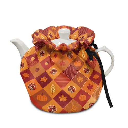 Image of Tea Pot Cover for Teapots, Insulated Protective Cover Kitchen | Sturdy Insulated Protective Cover Fits Most Teapots Effectively Blocks Dust Easy to Operate for Daily Kitchen Tea Making