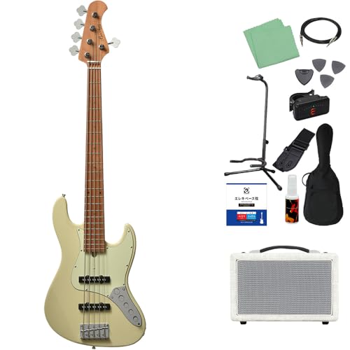 Bacchus WJB5-630-RSM/M-Act 5弦ベース 初心者12点セット 【島村楽器で一番売れてるベースアンプ付】 OWH ジャズベースタイプ アクティブ バッカス