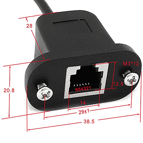 Adaptador cable RJ12 6P6C 6 Pines 23 cm telephony hembra miniatura 6