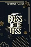  Notebook Planner Boss Of The Toss for Disc Golf Players Frisbee Gift: Simple, Goals, Schedule, Small Business, Finance, Over 100 Pages, Menu, 6x9 inch