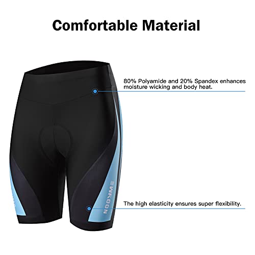 NOOYME Pantalon Corto Ciclismo Mujer Acolchado 4D Pantalones Corto Bicicleta Mujer con Gel Acolchado Pantalones Cortos De Ciclism para Mujer Pantalon Ciclismo Mujer ​Culotte Ciclismo Mujer - imagen 2