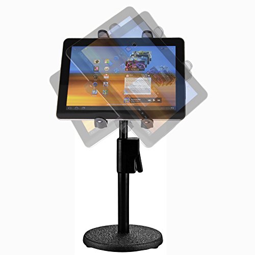 Chargercity 360° Rotate Tablet Holder Podium Stand Mount W/Quick Release Telescopic Eye Level Height Adjust For Apple Ipad Pro Air Mini Samsung Galaxy Tab Google Microsoft Surface Book 7-12" Tablets #TOP2