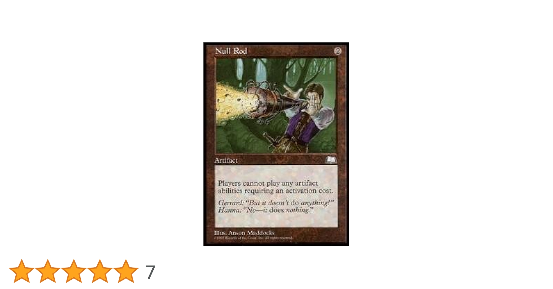 マジック：ザ・ギャザリング Null Rod Weatherlight WTH Amazon.co.jp: Magic: the Gathering - Null Rod - Weatherlight