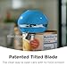 Kitchen Mama Mini Electric Can Opener Smooth Edge: Opens Can with One Press - Ultra-Compact, Portable, Hands-Free, Safe, Cordless, Seniors with Arthritis, Automatic, Battery Operated Appliance (Blue)