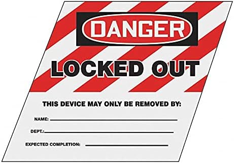 Accuform Ball Valve Lockout Label, 1 In. H, 1 In. W - KDD491RD