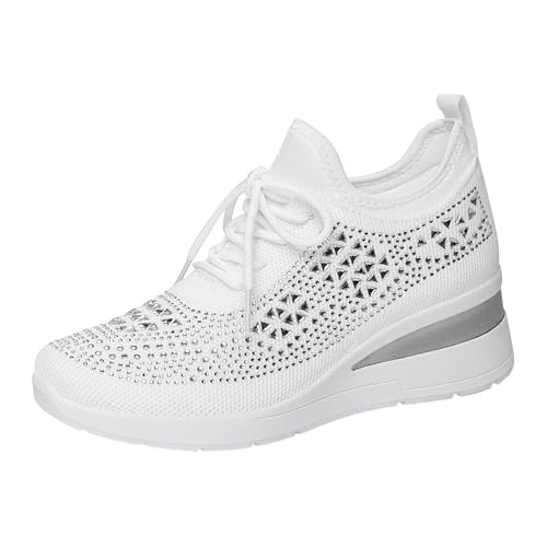 Baskets plateforme maille respirante pour soulager les pieds fatigués femme