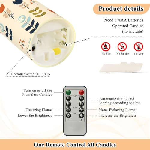 Velas votivas LED programables con mando a distancia y efecto parpadeo real pack de 2 5