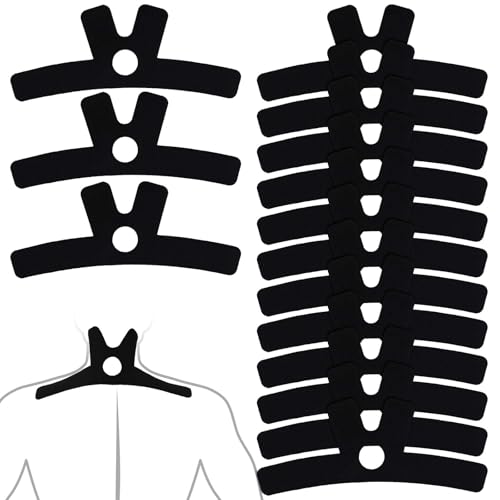 15 Uds Cintas Kinesiológicas Precortadas para Cuello, Transpirables y Resistentes al Sudor Bandas Elásticas Deportivas para Soporte de Cuello y Hombros
