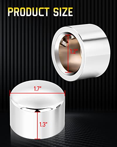Anonemoto Chrome Front Axle Nut Covers, Front Axle Caps Compatible With Harley Davidson 2002-2023 Vrsc Softail Dyna Super Glide Sportster Xl 883 1200 Road King Electra Glide Street Glide Xg #TOP6